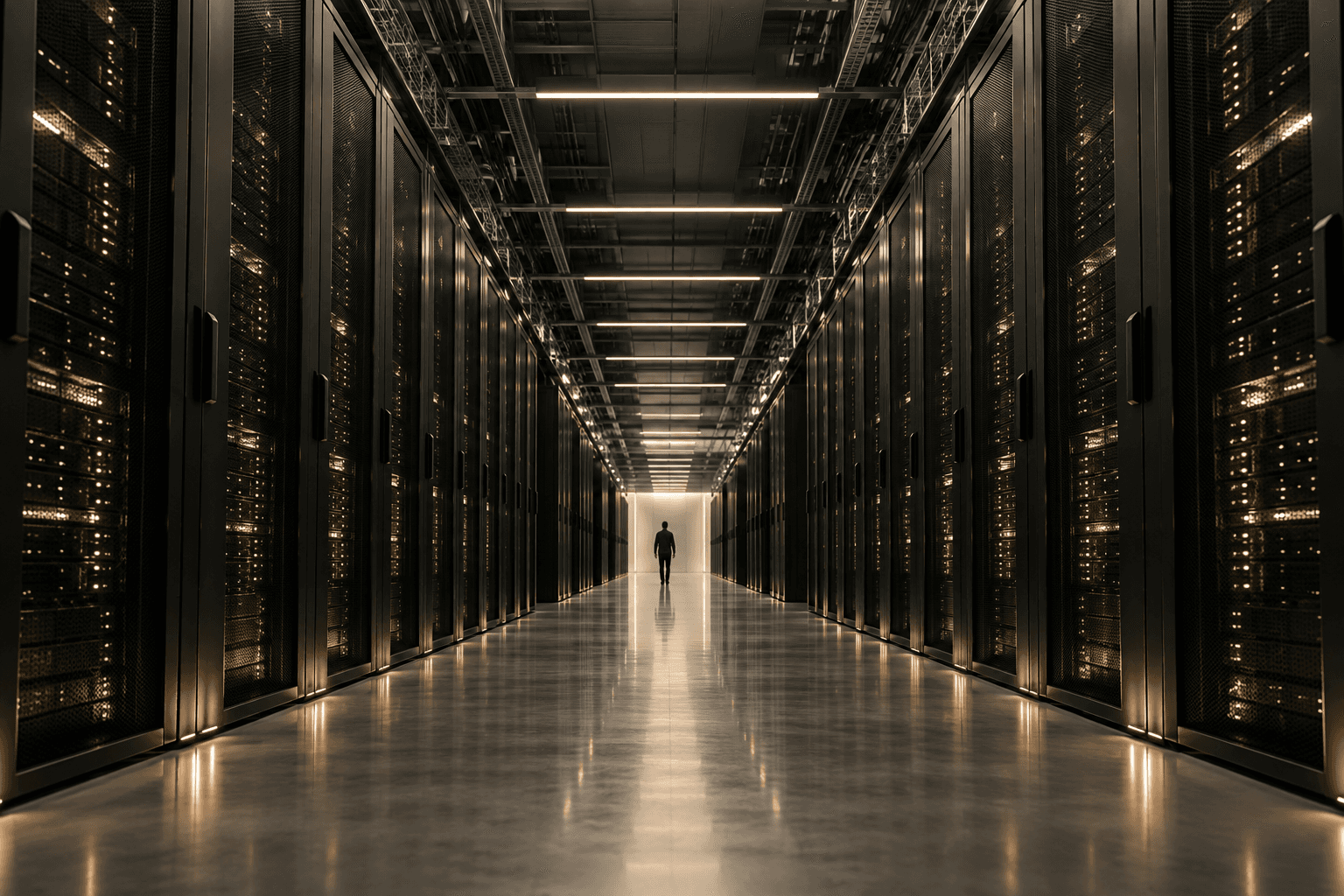Data centre racks and infrastructure corridor